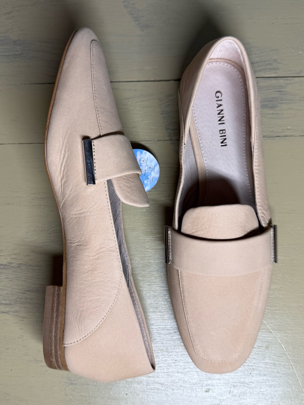 Gianni Bini Soft Beige Leather Loafers